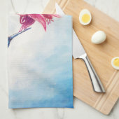 Hummingbird, Fuschia, Blume, Geschirrtuch (Viertel Falte)