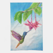 Hummingbird, Fuschia, Blume, Geschirrtuch (Vertikal)