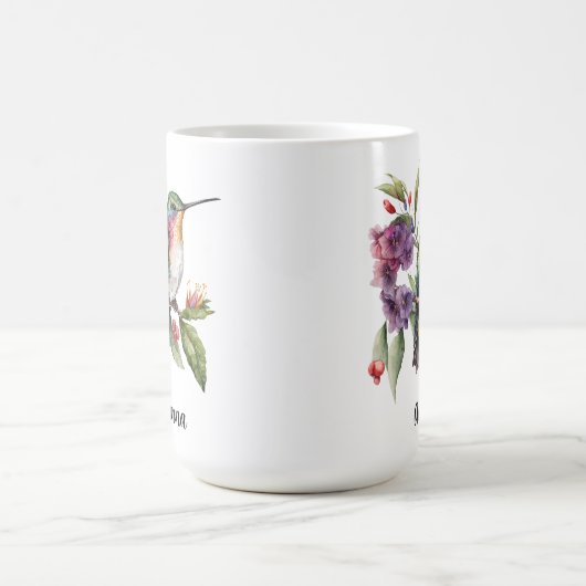 Hummingbird Garden Blume Springtime Kaffeetasse (Mittel)