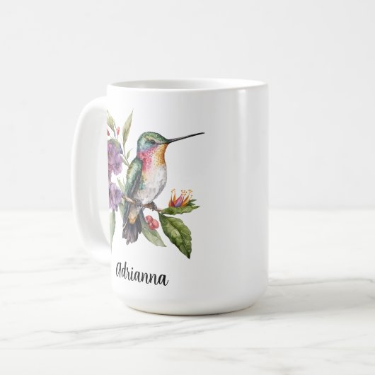 Hummingbird Garden Blume Springtime Kaffeetasse (Vorderseite Links)