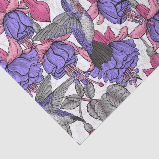 Hummingbird garden in melrose and pink seidenpapier (Ausschnitt)