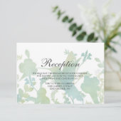 Hummingbird Garden Watercolor Hochzeitsempfang Begleitkarte (Stehend Vorderseite)