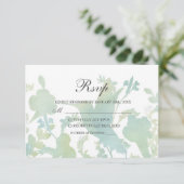 Hummingbird Garden Watercolor Wedding RSVP Card (Stehend Vorderseite)