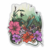 Hummingbird Garten Aufkleber (Vorderseite)