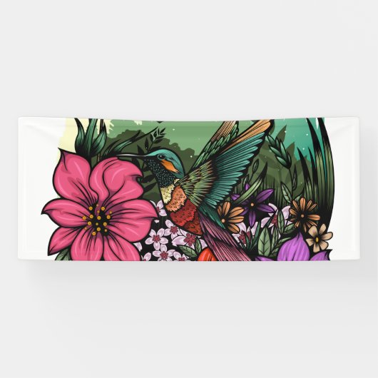 Hummingbird Garten Banner (Horizontal)