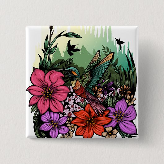 Hummingbird Garten Button (Vorderseite)