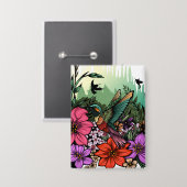 Hummingbird Garten Button (Vorderseite/Rückseite)