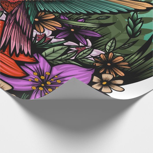 Hummingbird Garten Geschenkpapier (Ecke)