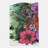 Hummingbird Garten Geschirrtuch (Vertikal)