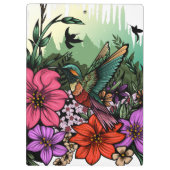 Hummingbird Garten Klemmbrett (Rückseite)