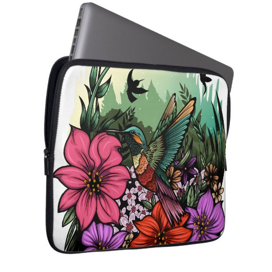 Hummingbird Garten Laptopschutzhülle (Vorne Rechts)