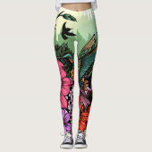Hummingbird Garten Leggings (Vorderseite)