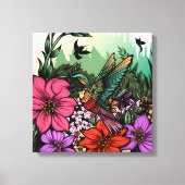 Hummingbird Garten Leinwanddruck (Vorderseite)
