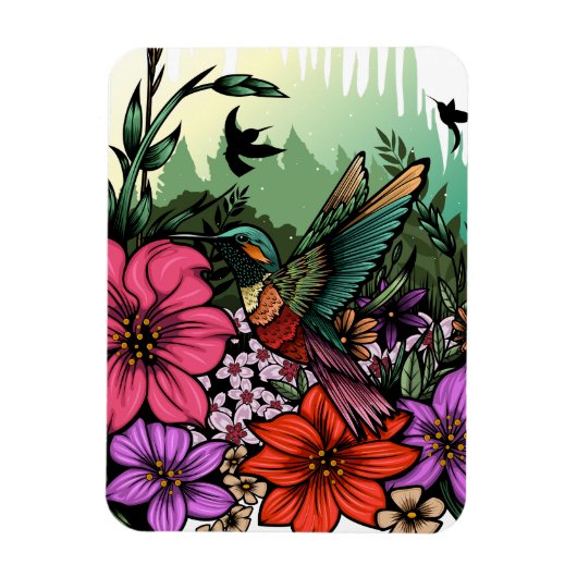 Hummingbird Garten Magnet (Vertikal)