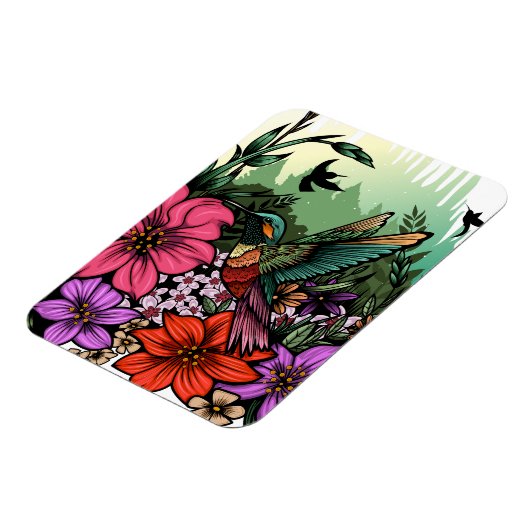Hummingbird Garten Magnet (Linke Seite)