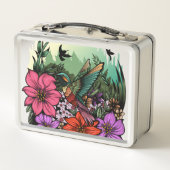 Hummingbird Garten Metall Brotdose (Rückseite)