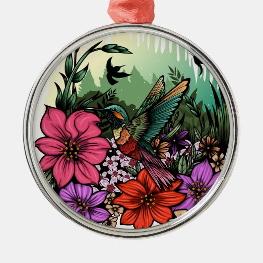 Hummingbird Garten Ornament Aus Metall (Vorne)