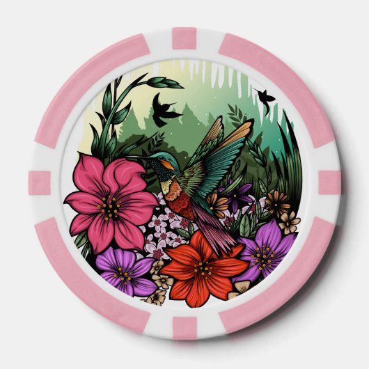 Hummingbird Garten Pokerchips (Vorderseite)