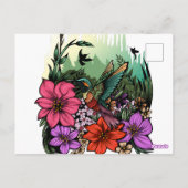 Hummingbird Garten Postkarte (Rückseite)
