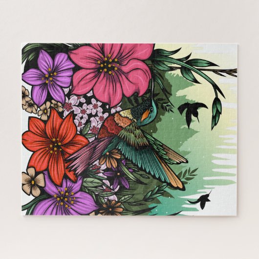 Hummingbird Garten Puzzle (Horizontal)