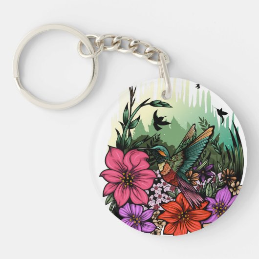 Hummingbird Garten Schlüsselanhänger (Vorderseite)