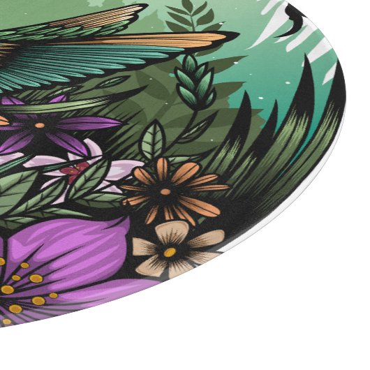 Hummingbird Garten Schneidebrett (Ecke)