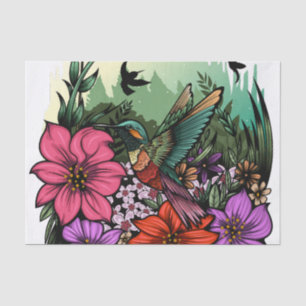 Hummingbird Garten Seidenpapier