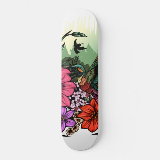 Hummingbird Garten Skateboard (Vorderseite)