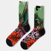 Hummingbird Garten Socken (Linkes Detail)