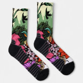 Hummingbird Garten Socken (Rechts)