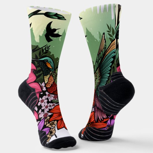 Hummingbird Garten Socken (Gewinkelt)