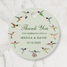 Hummingbird-Gastgeschenk Hochzeit-Tags Geschenkanhänger