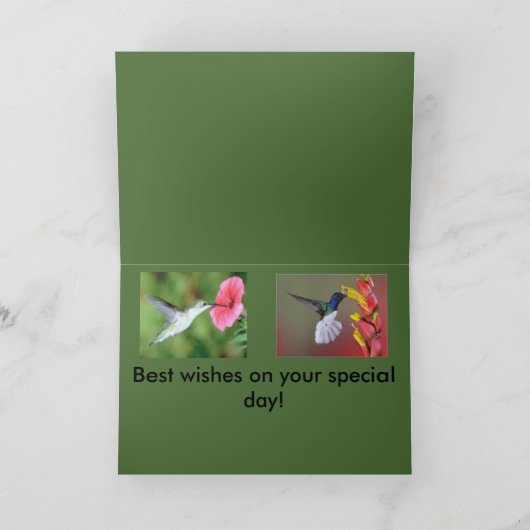 Hummingbird-Geburtskarte Karte (Innenseite)