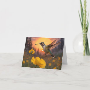 Hummingbird Geburtstag Karte