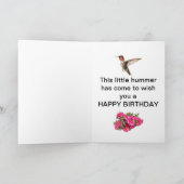 Hummingbird Geburtstag Karte (Innenseite)