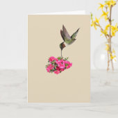 Hummingbird Geburtstag Karte (Gelbe Blume)
