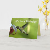 Hummingbird Geburtstag Karte (Gelbe Blume)