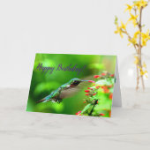 Hummingbird Geburtstag Karte (Gelbe Blume)