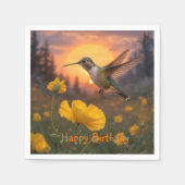 Hummingbird Geburtstag Serviette (Vorderseite)