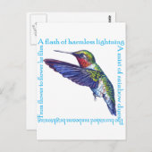 Hummingbird Gedicht Postkarte (Vorne/Hinten)