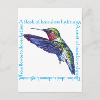 Hummingbird Gedicht Postkarte