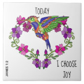 Hummingbird, Gedicht von James 1:2 Fliese (Vorderseite)