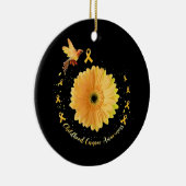 Hummingbird Gelbe Sonnenblume Kinderkrebs Keramik Ornament (Rechts)