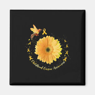 Hummingbird Gelbe Sonnenblume Kinderkrebs Krieg Magnet