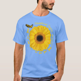 Hummingbird Gelbe Sonnenblume Kinderkrebs Krieg T-Shirt