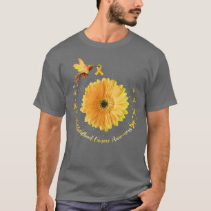 Hummingbird Gelbe Sonnenblume Kinderkrebs Krieg T-Shirt