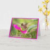 Hummingbird Get Well Card Karte (Gelbe Blume)