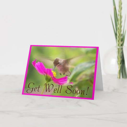 Hummingbird Get Well Card Karte (Vorderseite)