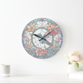 Hummingbird Glass Bird Clock (keine Zahlen) Große Wanduhr (Zuhause)