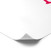 Hummingbird glaubt, weltweit lokales rotes Poster (Ecke)